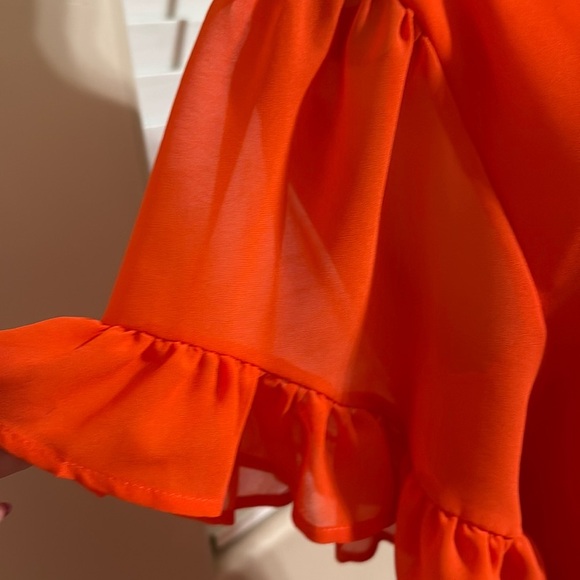 Beautiful Sam Edelman Orange Ruffle Dress - Picture 4 of 6